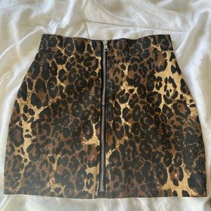 Cheetah print mini skirt